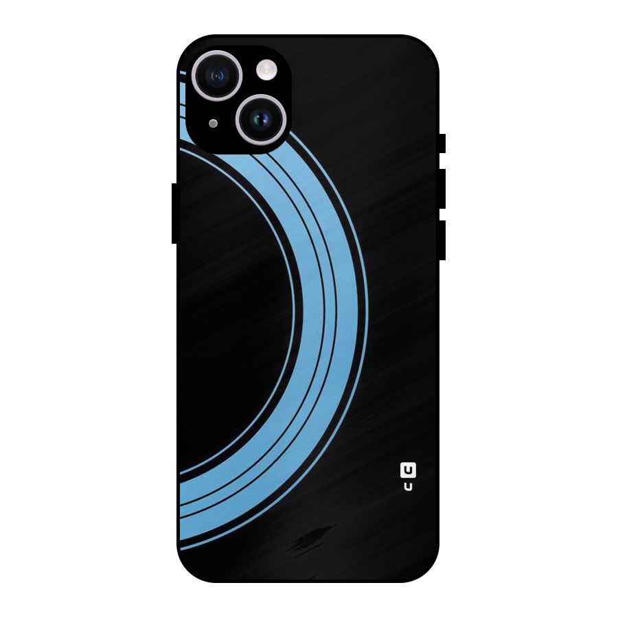 Half Circles Metal Back Case for iPhone 14 Plus