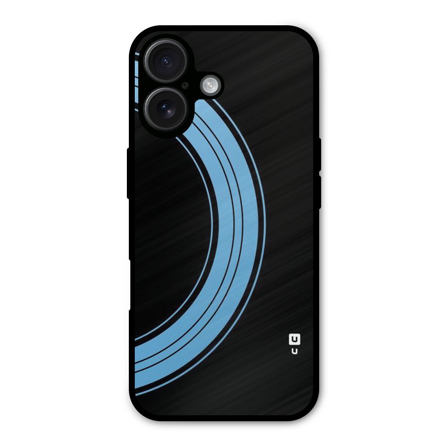 Half Circles Metal Back Case for iPhone 16