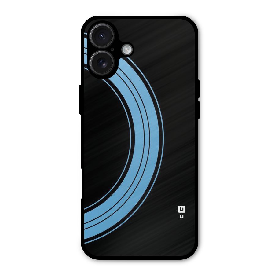 Half Circles Metal Back Case for iPhone 16 Plus