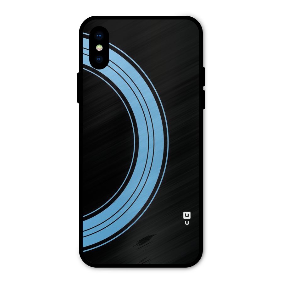 Half Circles Metal Back Case for iPhone X