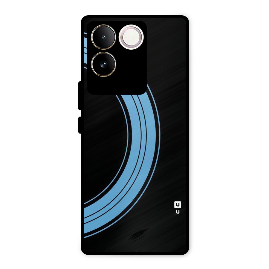 Half Circles Metal Back Case for iQOO Z7 Pro