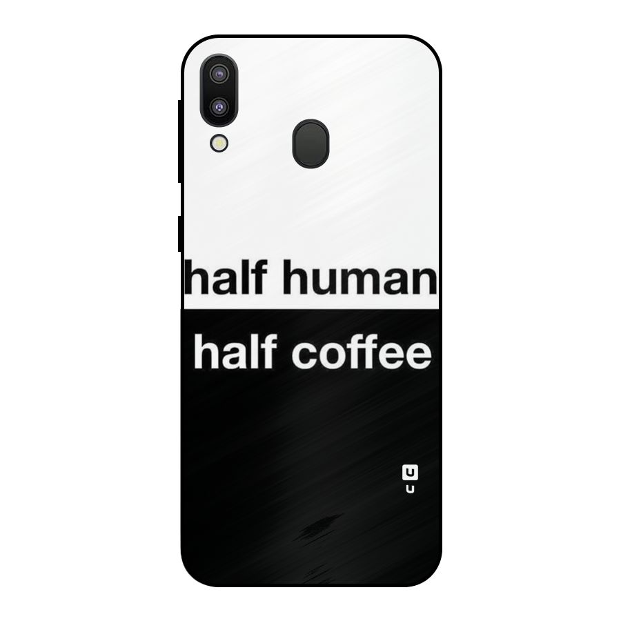 Half Human Half Coffee Metal Back Case for Galaxy M20
