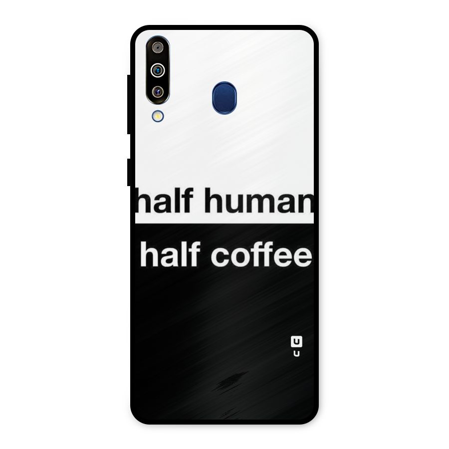 Half Human Half Coffee Metal Back Case for Galaxy M30