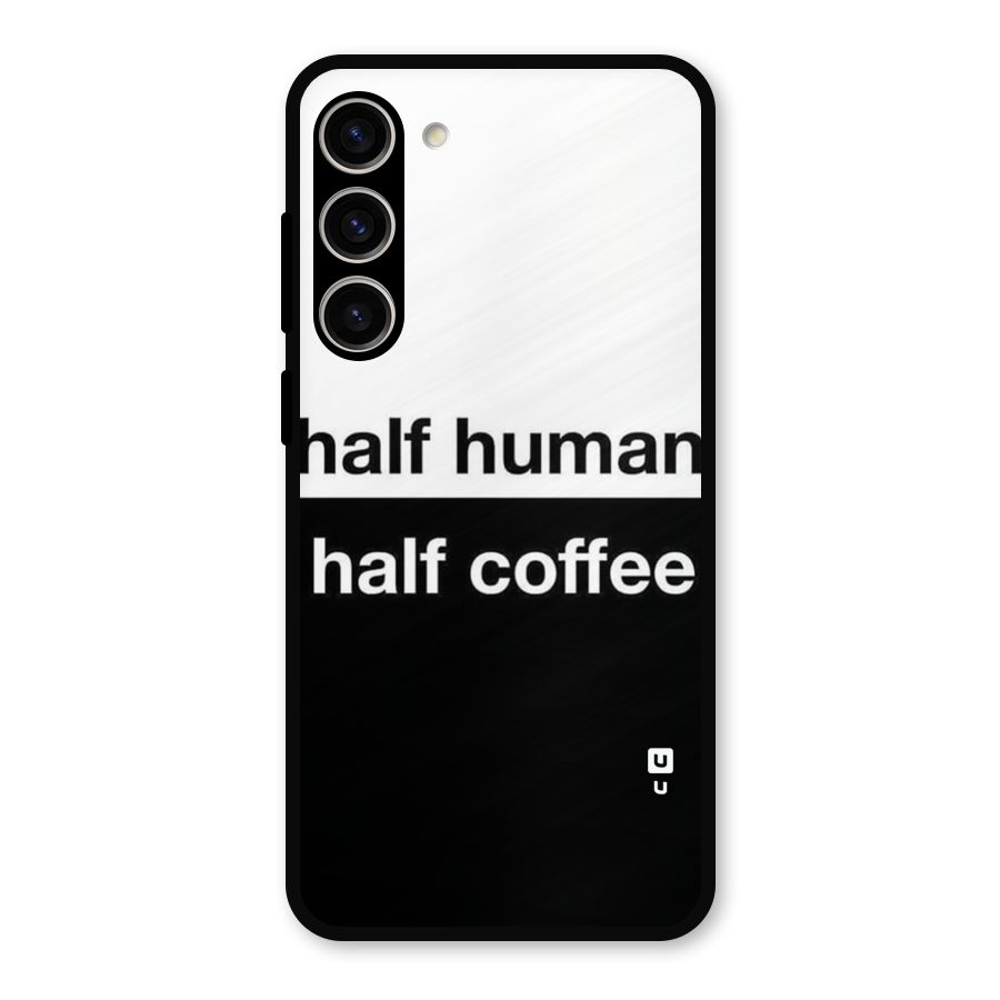 Half Human Half Coffee Metal Back Case for Galaxy S23 Plus