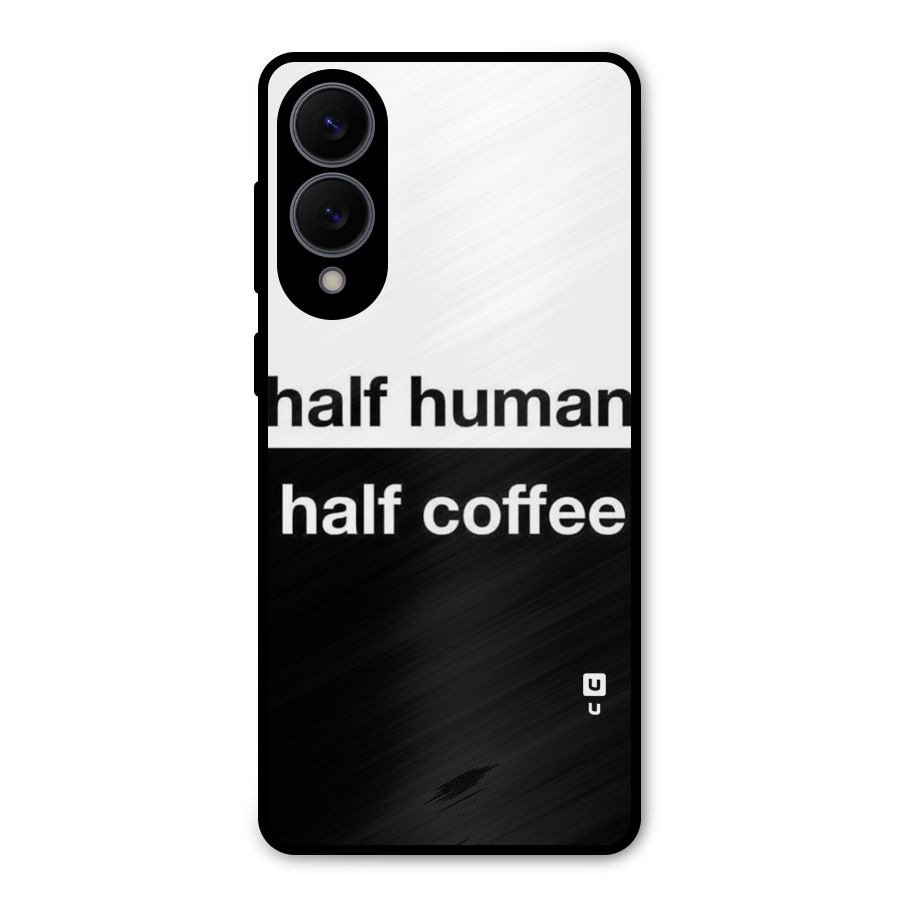 Half Human Half Coffee Metal Back Case for Galaxy S25 Edge