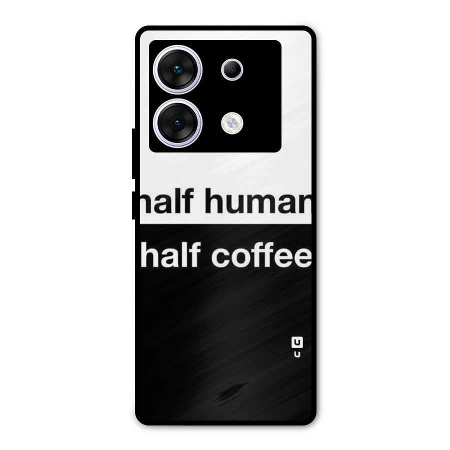Half Human Half Coffee Metal Back Case for Infinix Zero 30 5G