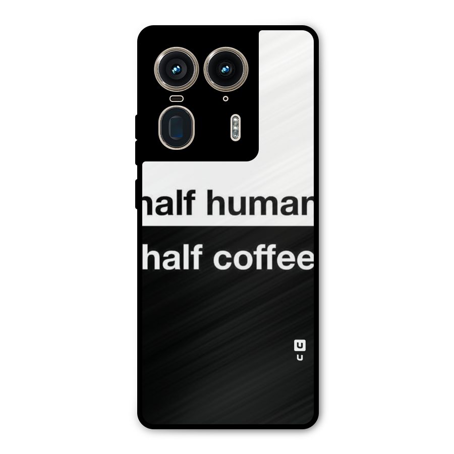 Half Human Half Coffee Metal Back Case for Motorola Edge 50 Ultra