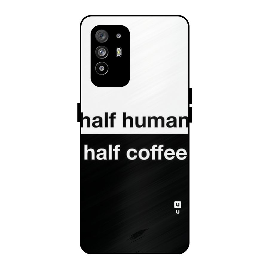Half Human Half Coffee Metal Back Case for Oppo F19 Pro Plus 5G