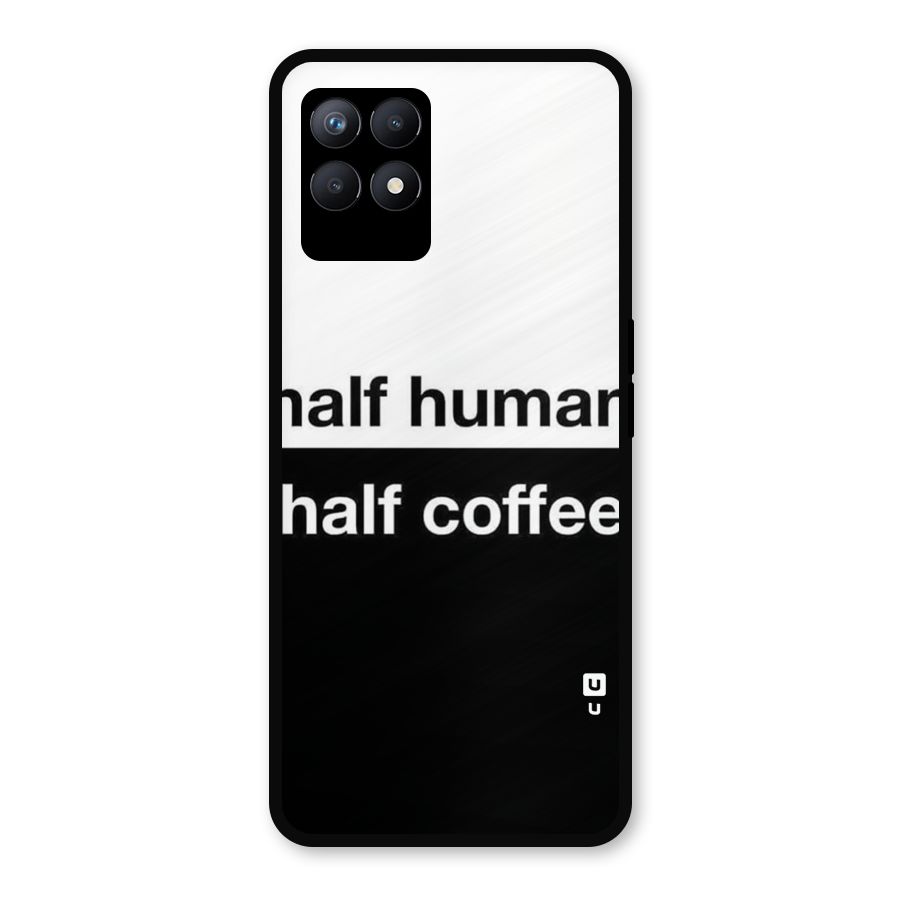 Half Human Half Coffee Metal Back Case for Realme 8i