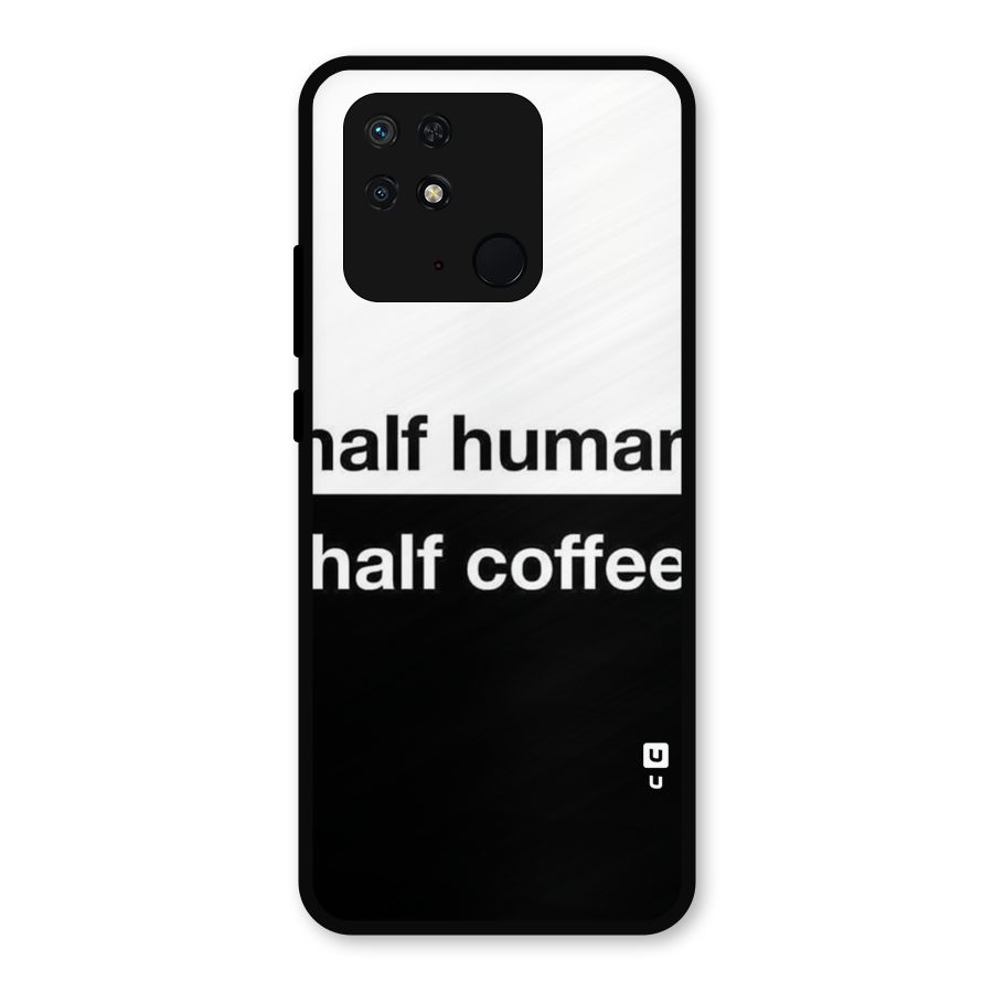 Half Human Half Coffee Metal Back Case for Redmi 10 Power