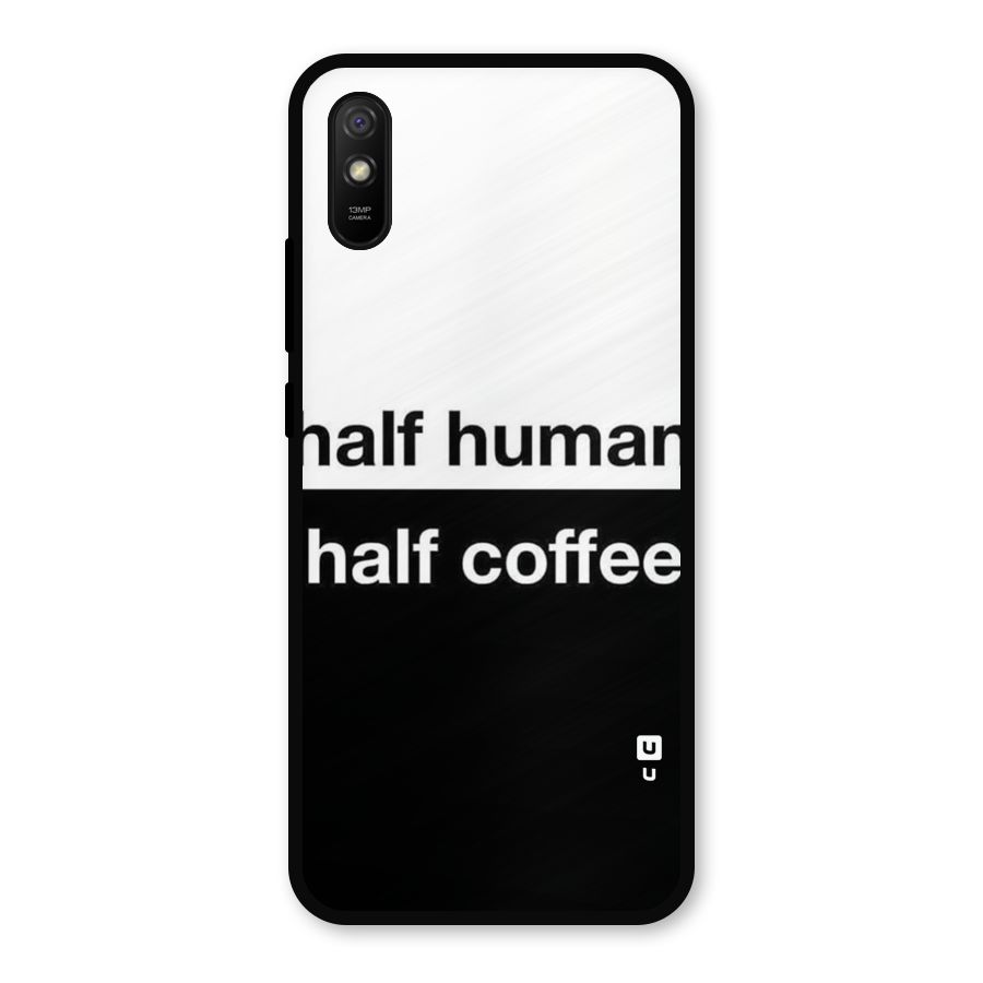 Half Human Half Coffee Metal Back Case for Redmi 9a