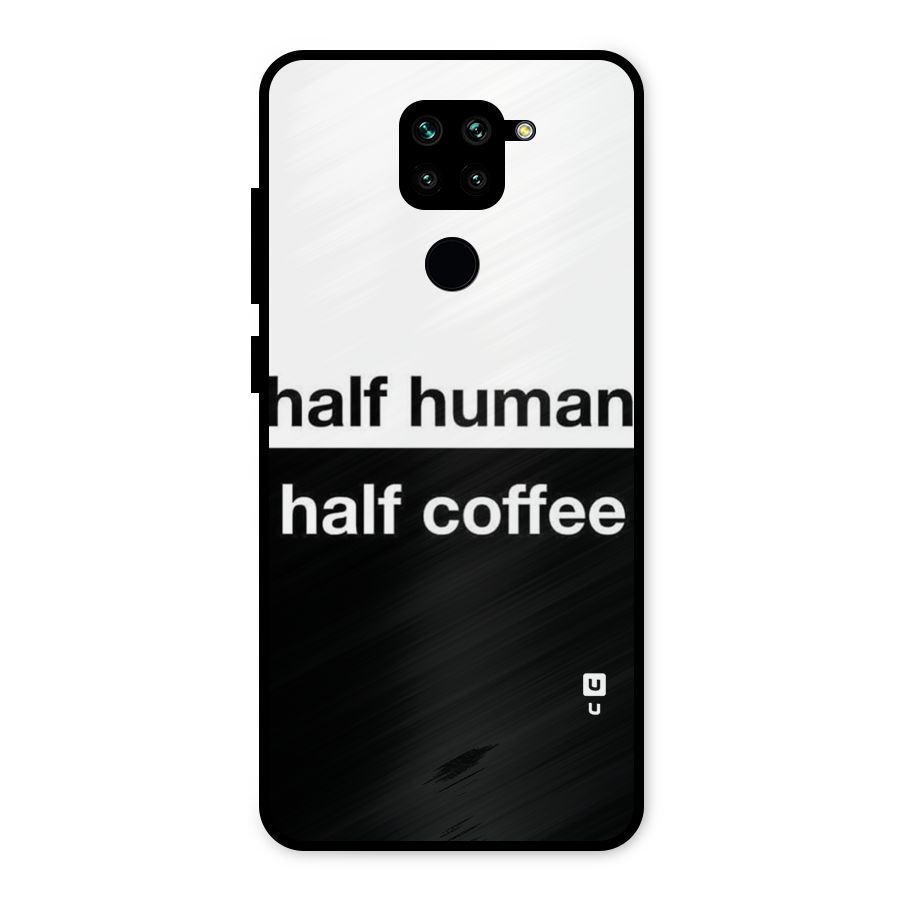 Half Human Half Coffee Metal Back Case for Redmi Note 9