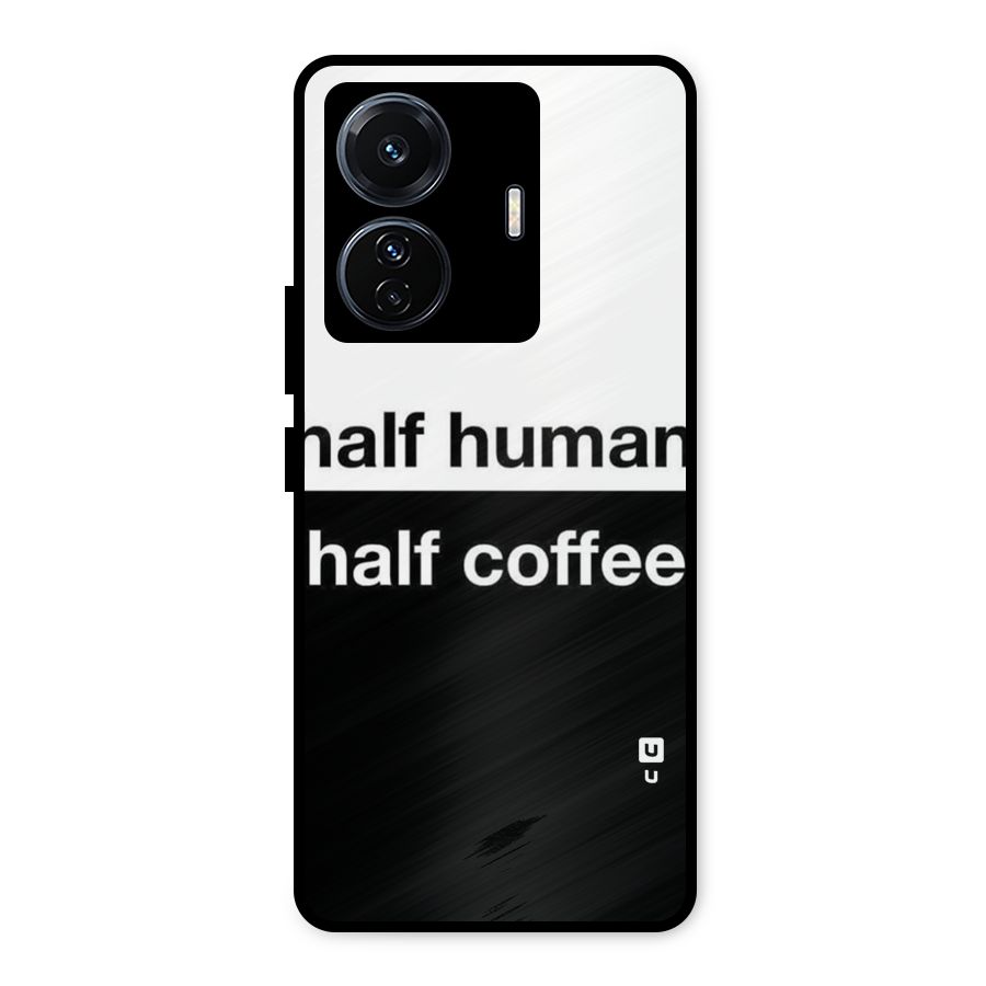Half Human Half Coffee Metal Back Case for Vivo T1 Pro