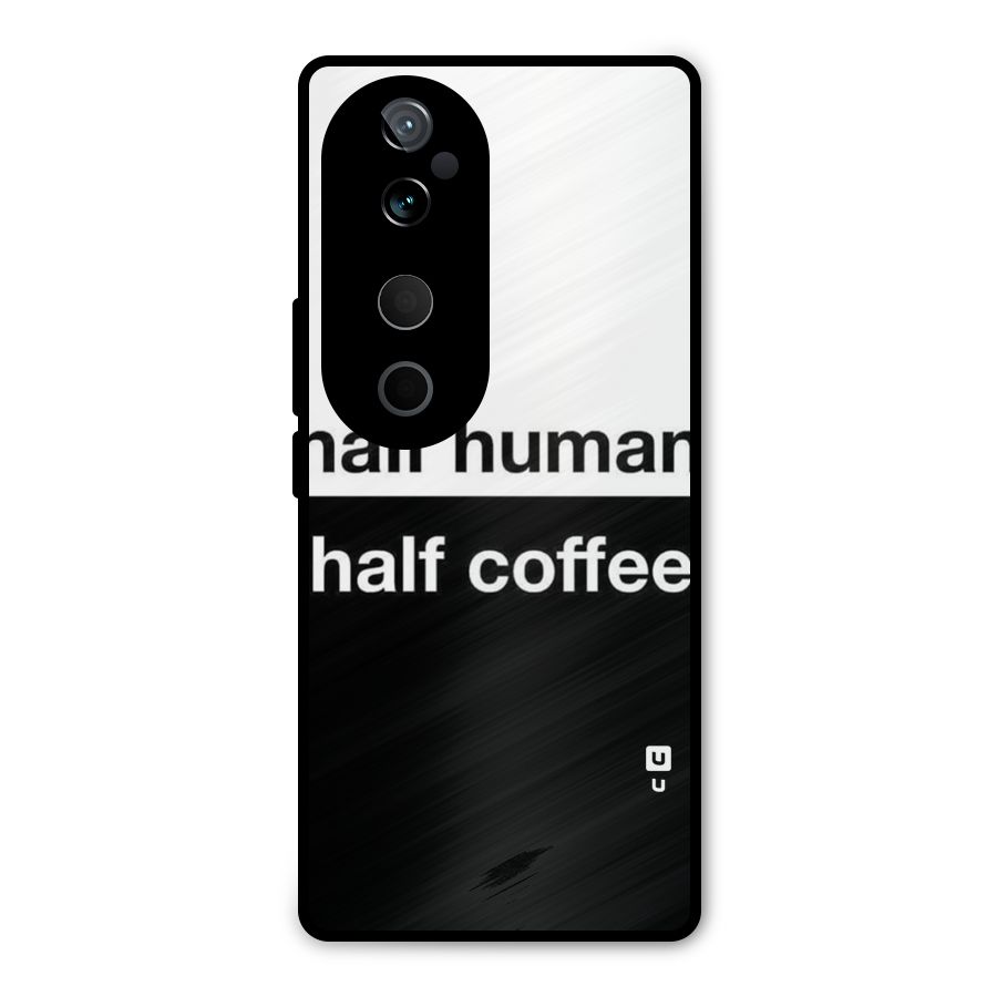 Half Human Half Coffee Metal Back Case for Vivo T3 Ultra
