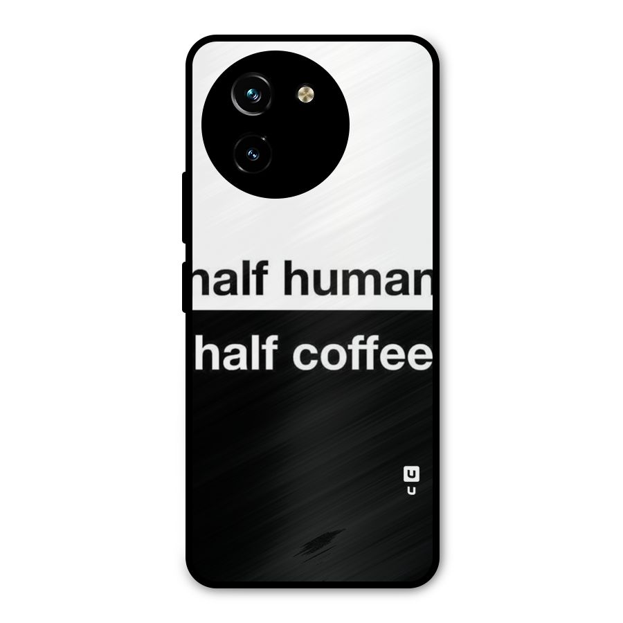 Half Human Half Coffee Metal Back Case for Vivo T3x