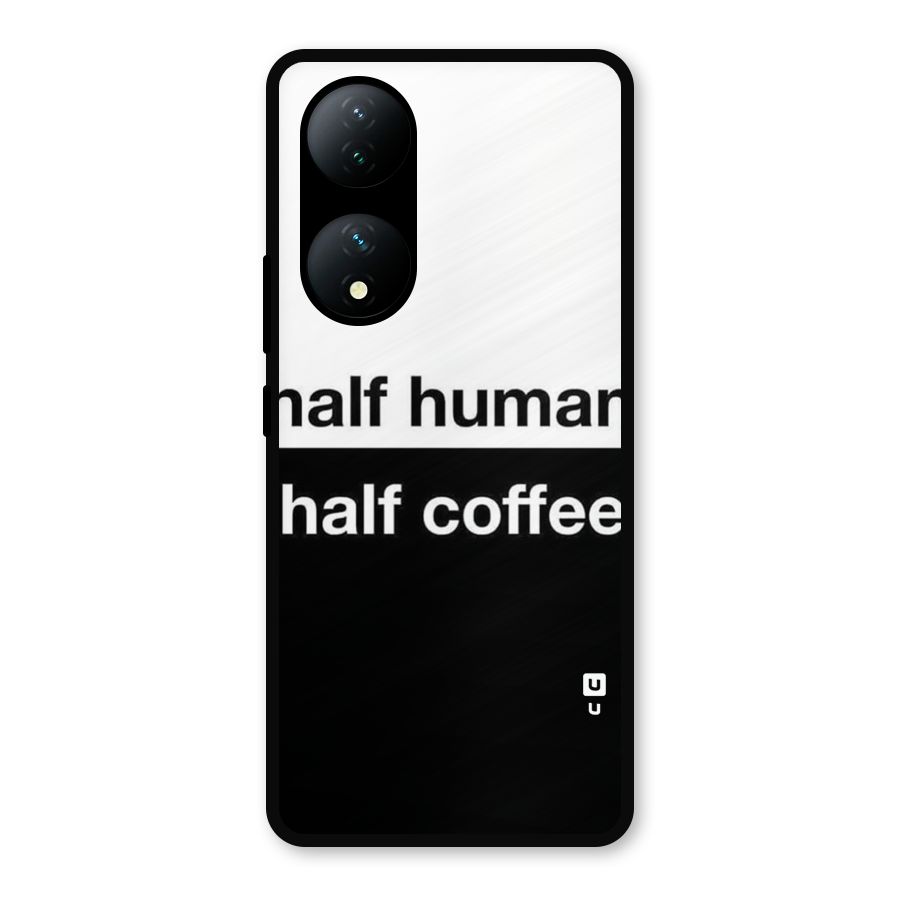 Half Human Half Coffee Metal Back Case for Vivo Y100a