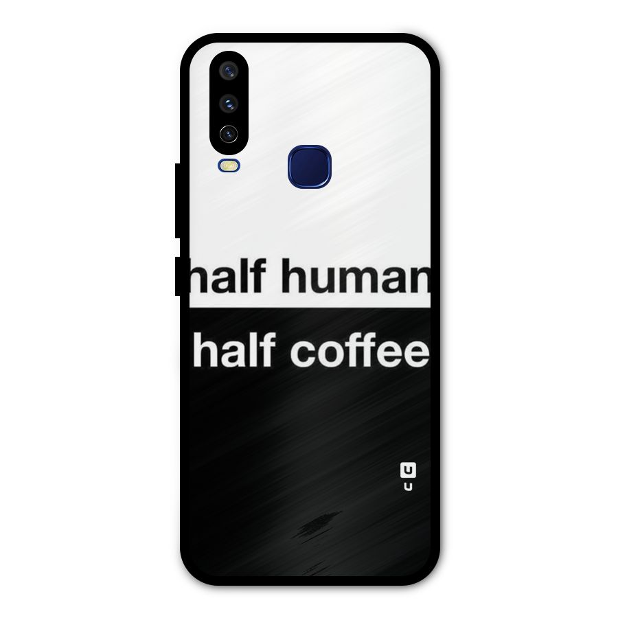 Half Human Half Coffee Metal Back Case for Vivo Y15