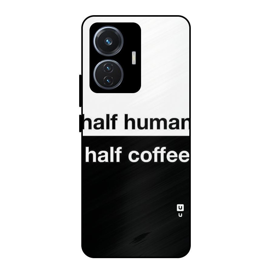 Half Human Half Coffee Metal Back Case for iQOO Z6 44W