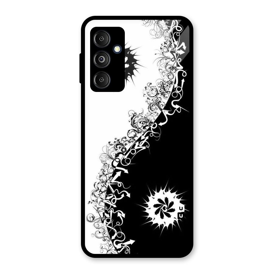Half Peace Design Glass Back Case for Galaxy M14 5G