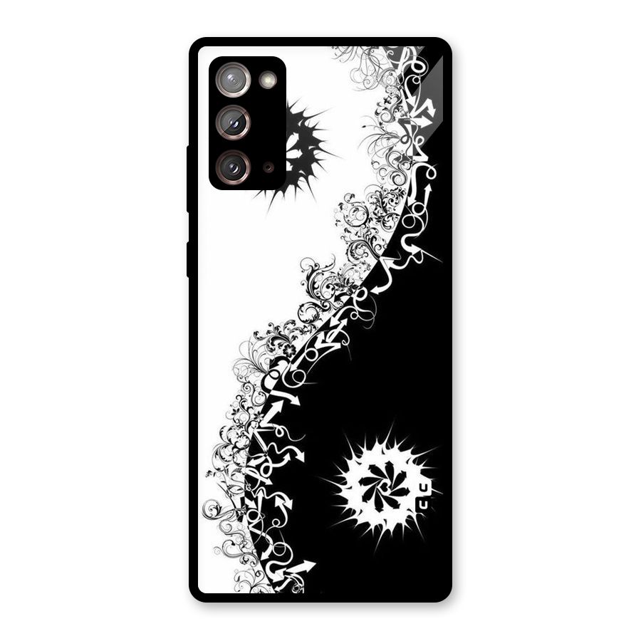 Half Peace Design Glass Back Case for Galaxy Note 20