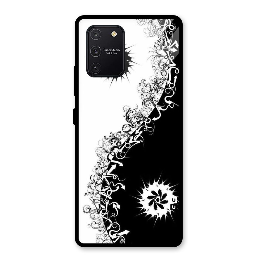 Half Peace Design Glass Back Case for Galaxy S10 Lite