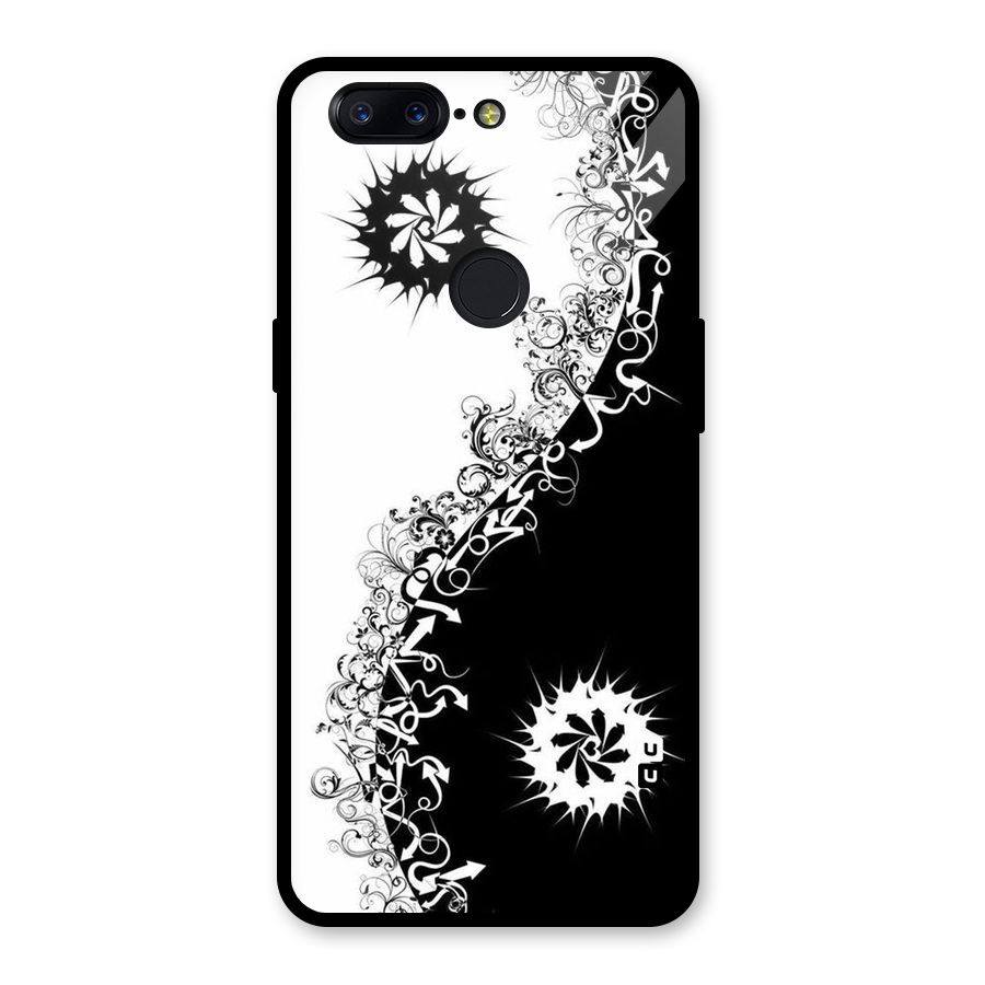 Half Peace Design Glass Back Case for OnePlus 5T
