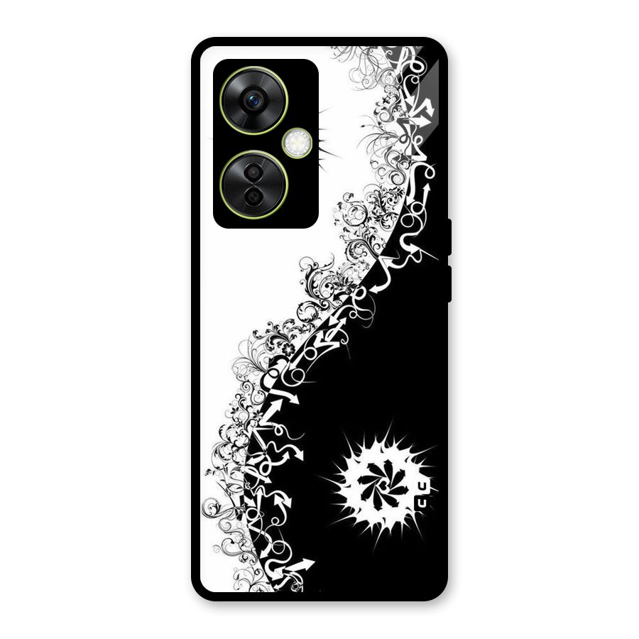 Half Peace Design Glass Back Case for OnePlus Nord CE 3 Lite