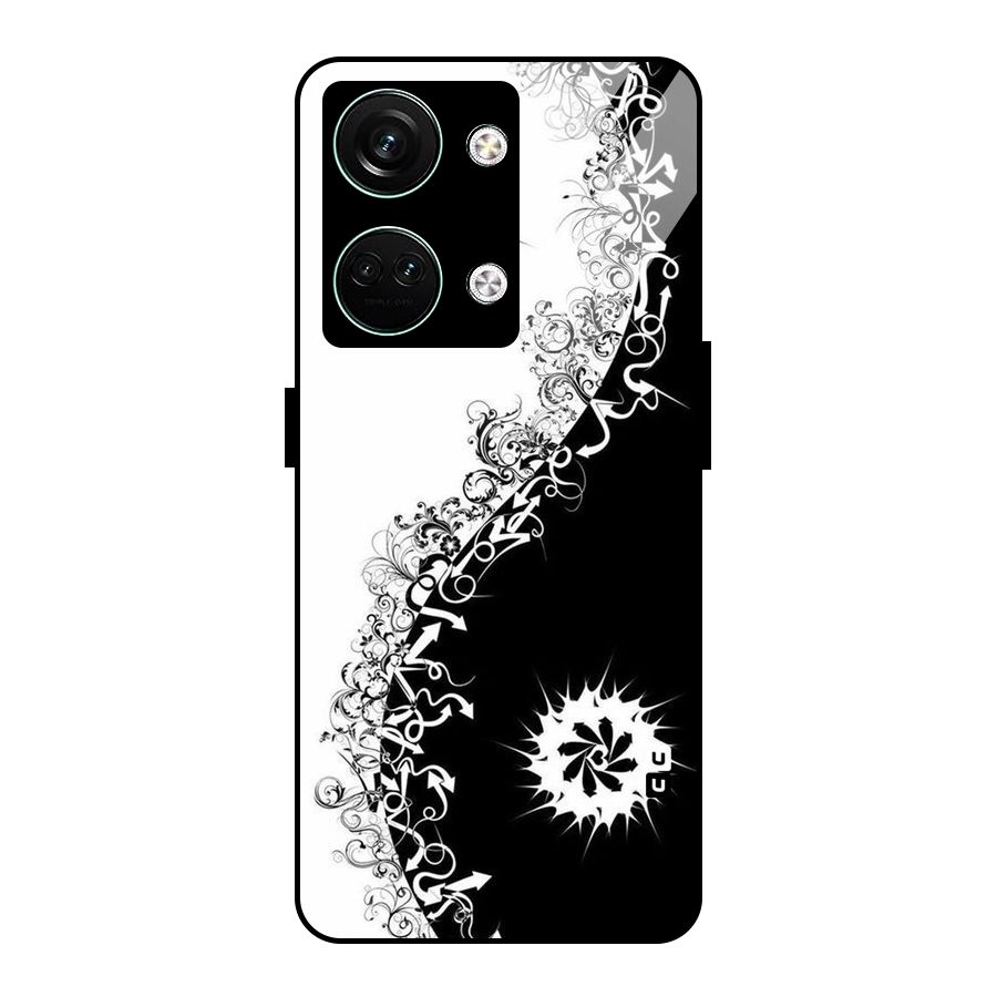 Half Peace Design Glass Back Case for Oneplus Nord 3