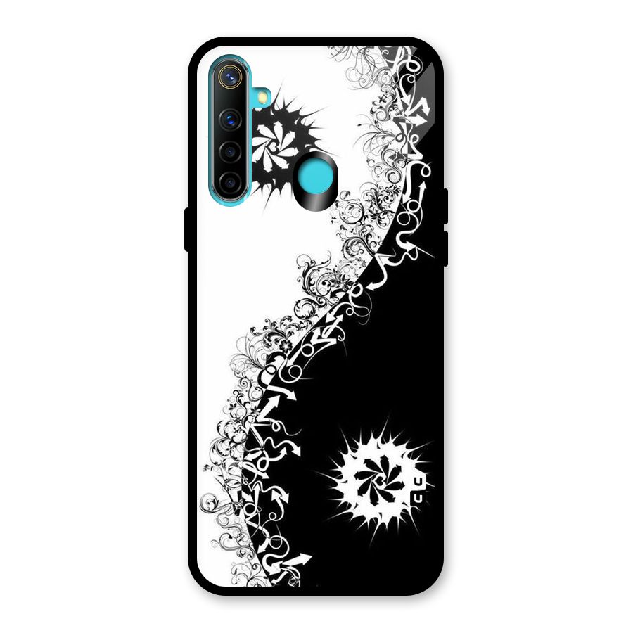 Half Peace Design Glass Back Case for Realme 5