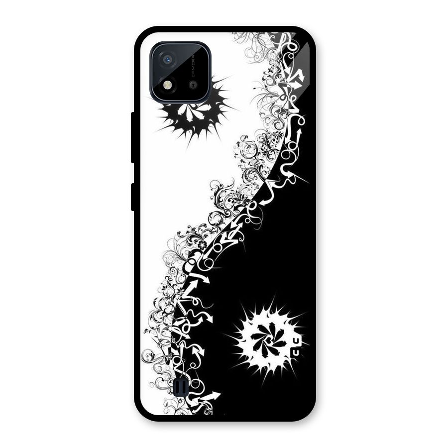 Half Peace Design Glass Back Case for Realme C11 2021