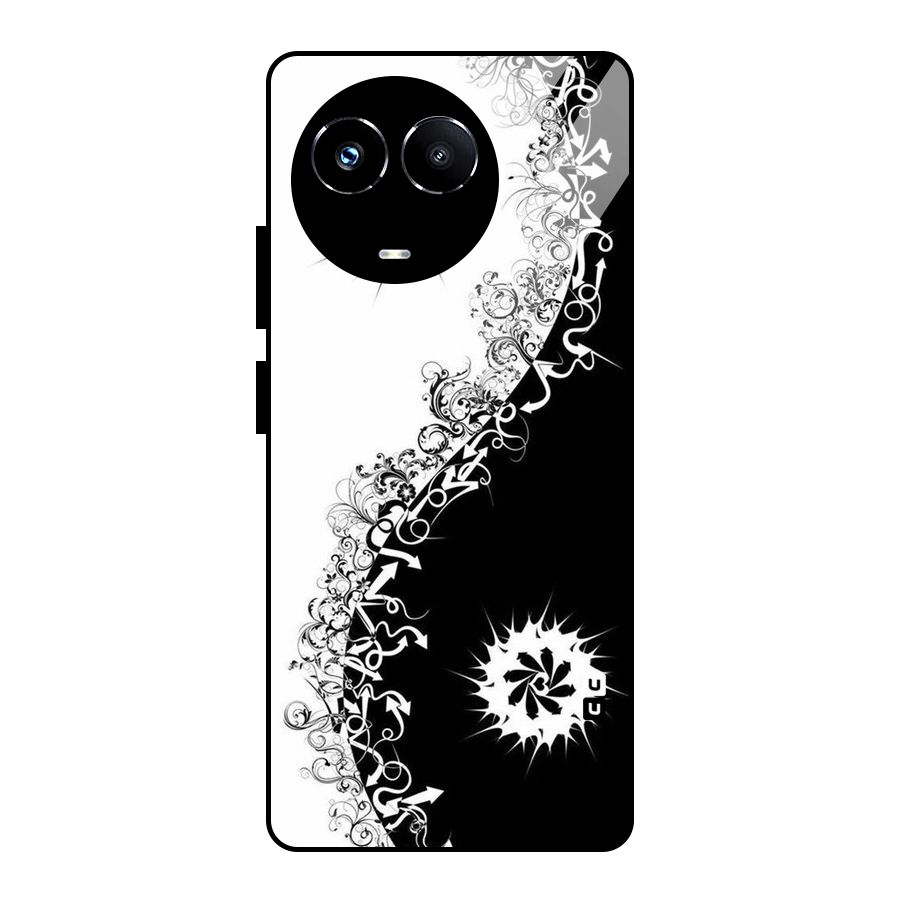 Half Peace Design Glass Back Case for Realme Narzo 60X