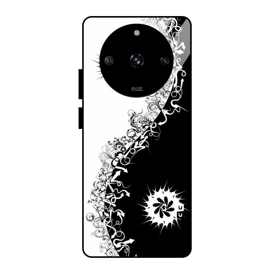 Half Peace Design Glass Back Case for Realme Narzo 60 5G