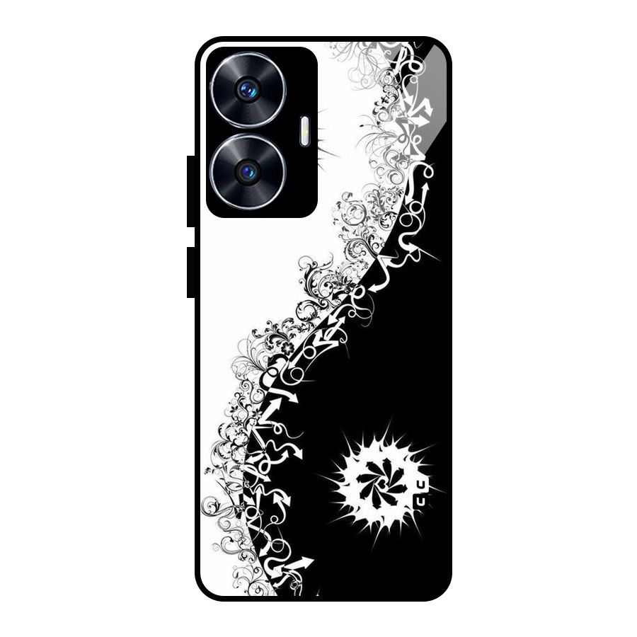 Half Peace Design Glass Back Case for Realme Narzo N55