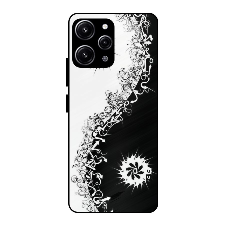 Half Peace Design Glass Back Case for Redmi 12 4G
