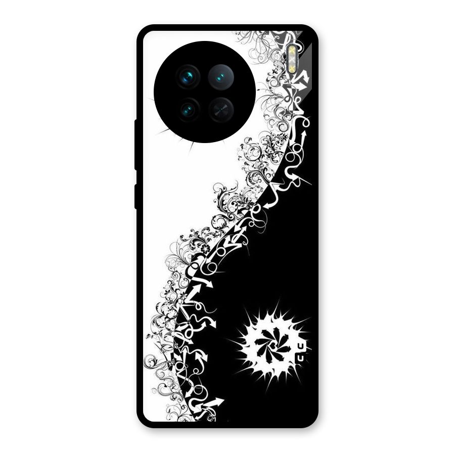 Half Peace Design Glass Back Case for Vivo X90