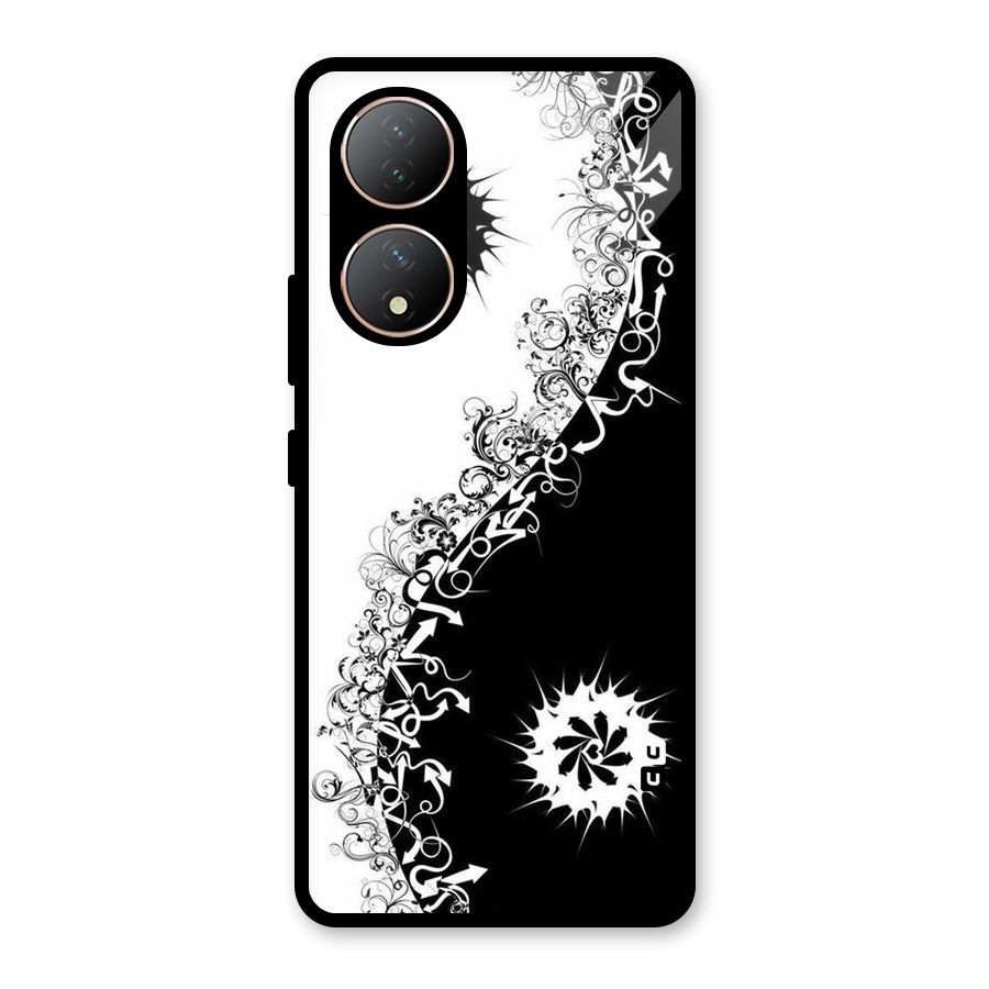 Half Peace Design Glass Back Case for Vivo Y100A