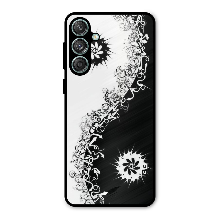 Half Peace Design Metal Back Case for Galaxy M55 5G