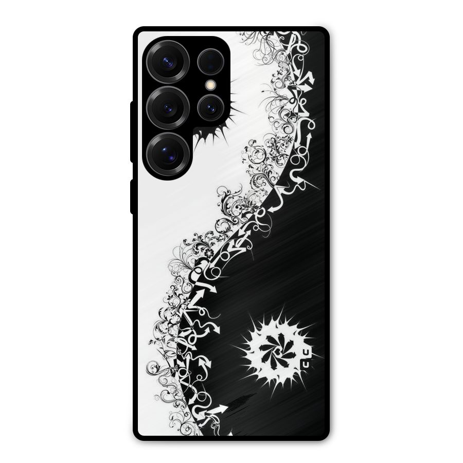 Half Peace Design Metal Back Case for Galaxy S25 Ultra