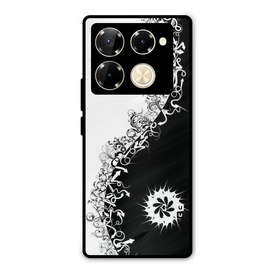 Half Peace Design Metal Back Case for Infinix Note 40 Pro Plus