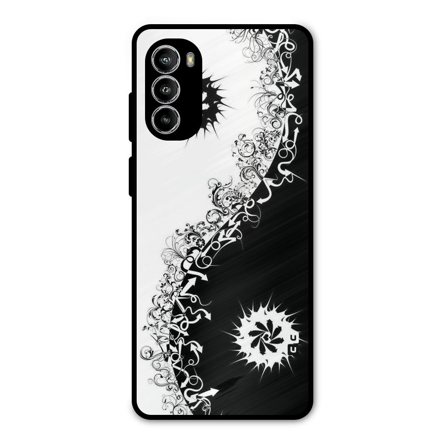 Half Peace Design Metal Back Case for Moto G52