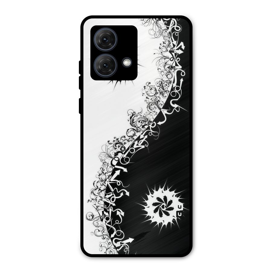 Half Peace Design Metal Back Case for Moto G84