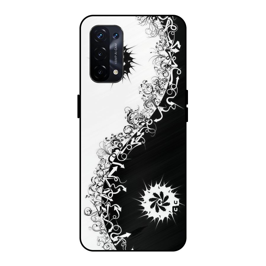 Half Peace Design Metal Back Case for Oppo A74 5G