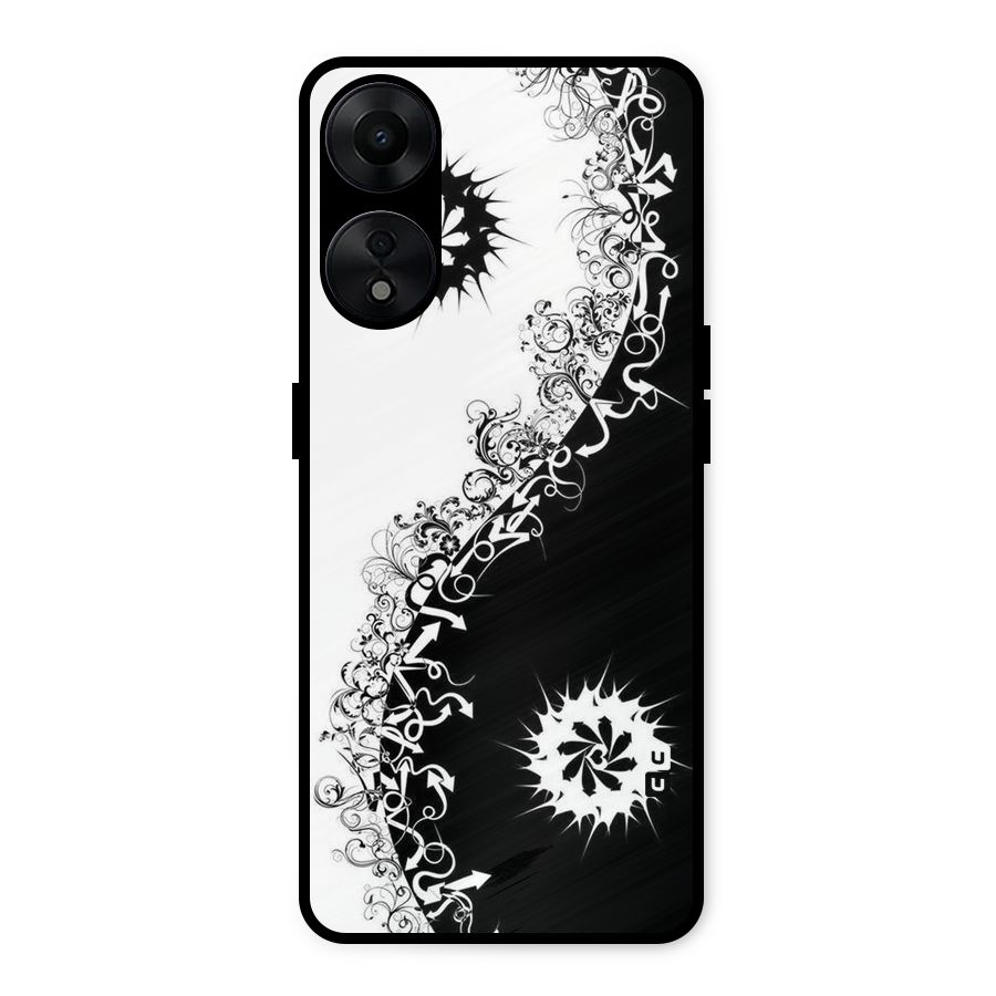 Half Peace Design Metal Back Case for Oppo A78 5G