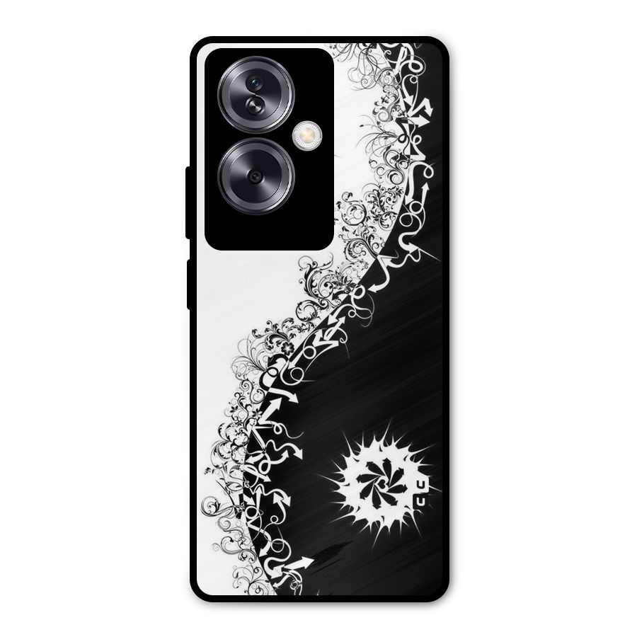 Half Peace Design Metal Back Case for Oppo A79 5G