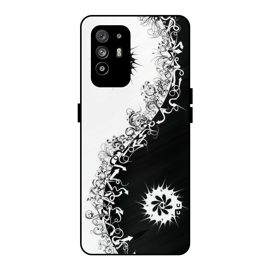 Half Peace Design Metal Back Case for Oppo F19 Pro Plus 5G
