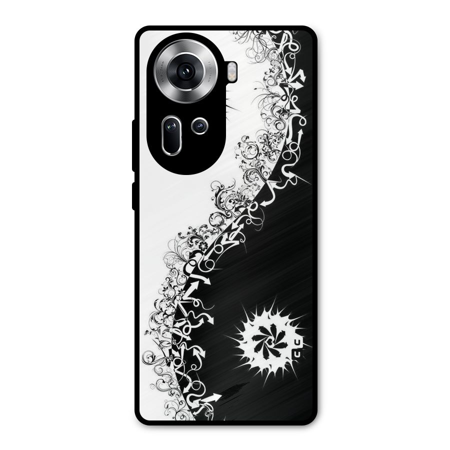 Half Peace Design Metal Back Case for Oppo Reno11 5G