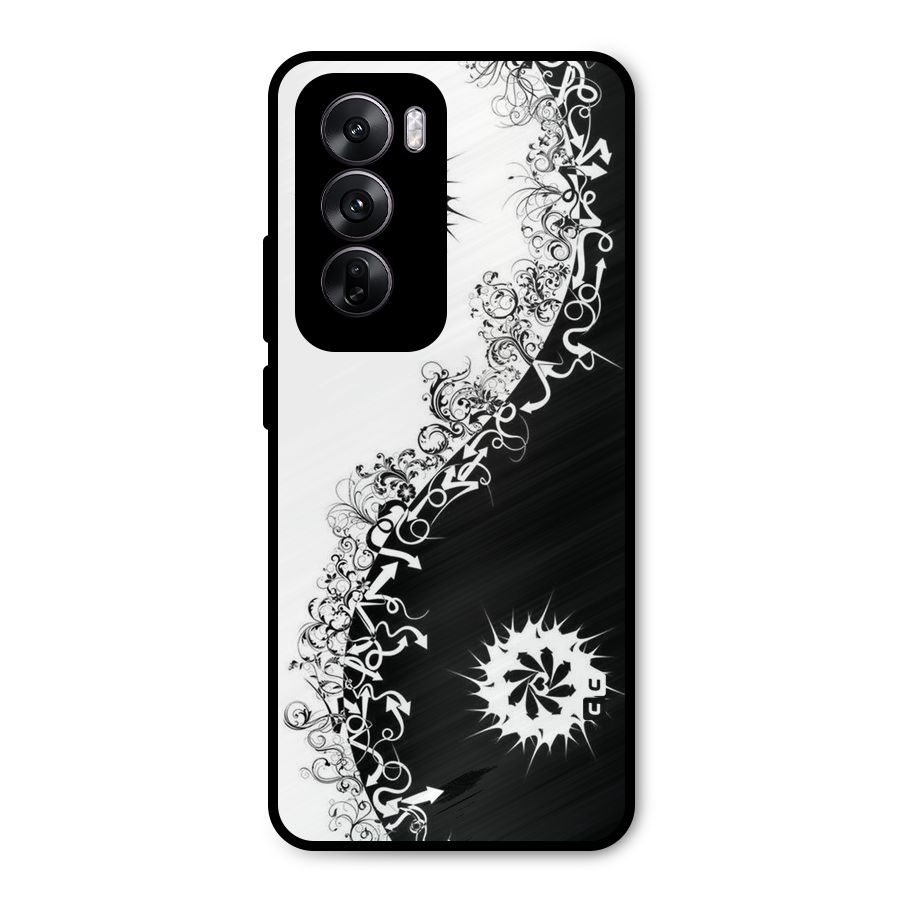 Half Peace Design Metal Back Case for Oppo Reno12
