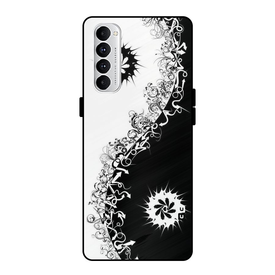 Half Peace Design Metal Back Case for Oppo Reno4 Pro