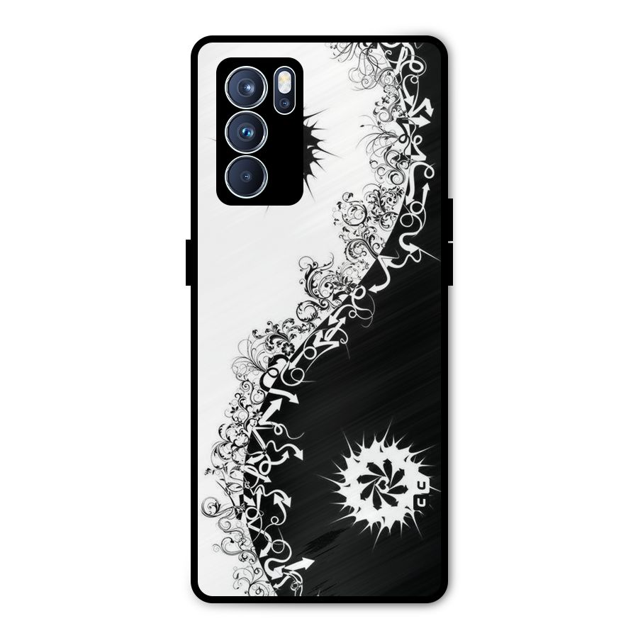 Half Peace Design Metal Back Case for Oppo Reno6 Pro 5G