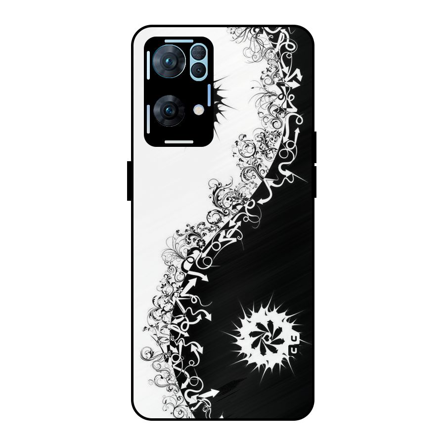 Half Peace Design Metal Back Case for Oppo Reno7 Pro 5G